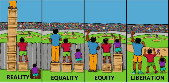 Reality, Equality, Equity, and Liberation Infographic