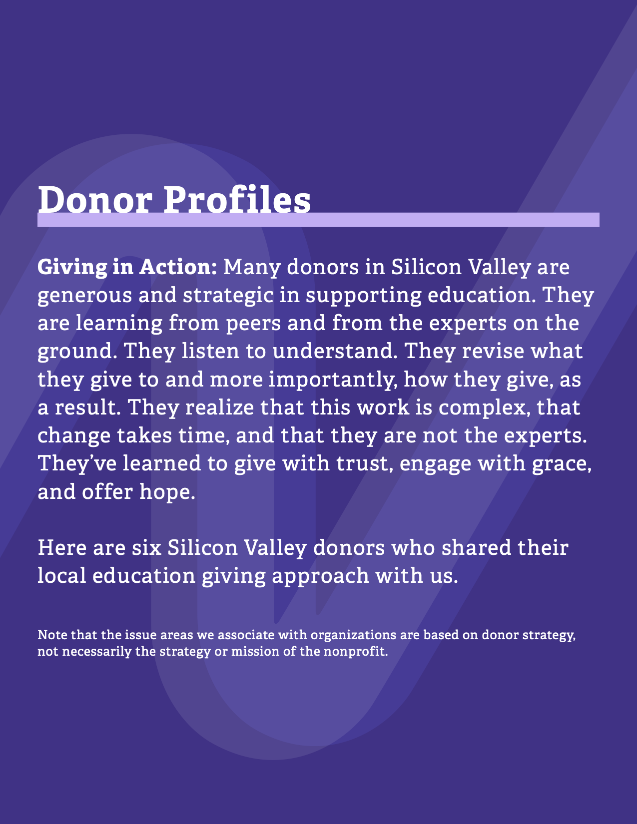 Donor Profiles